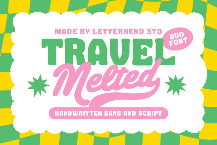 Preview of Travel Melted Med Sans Font