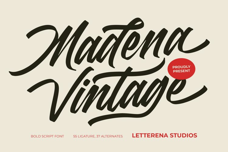 Preview of Madena Vintage VERSION Font