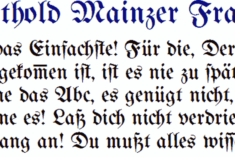 Bertholdr Mainzer Fraktur Font