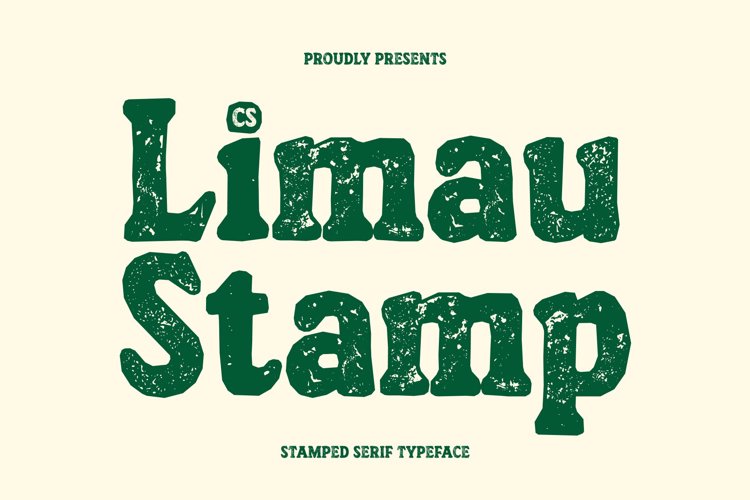 Preview of CS Limau Stamp Font