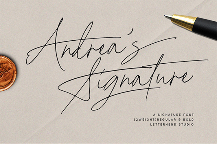 Andreas Signature Font