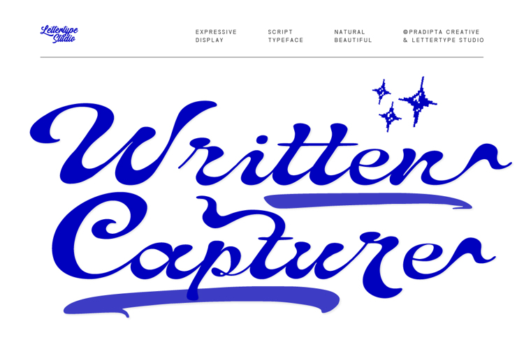 Preview of Written Capture Font