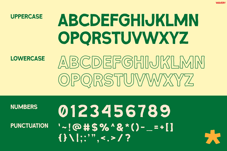 Preview of WAVERY Font