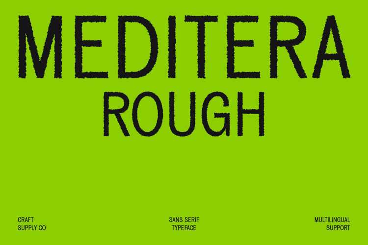 Preview of Meditera Rough Font