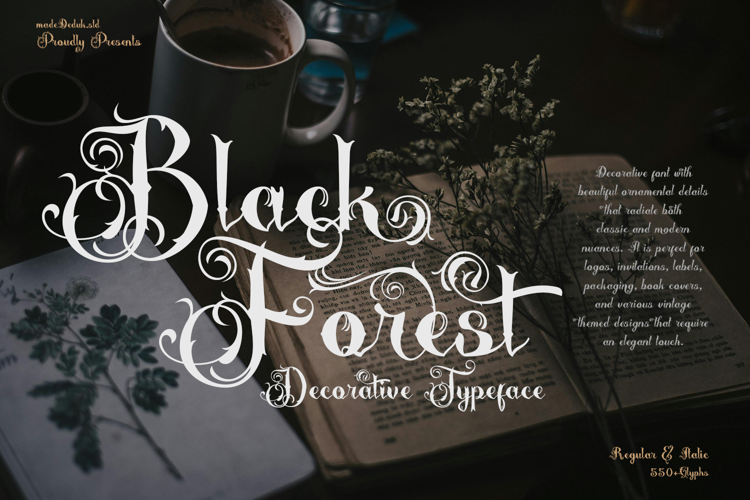 Preview of Black Forrest Font
