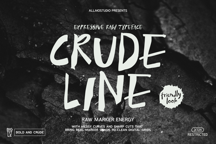 Preview of Crude Line Font