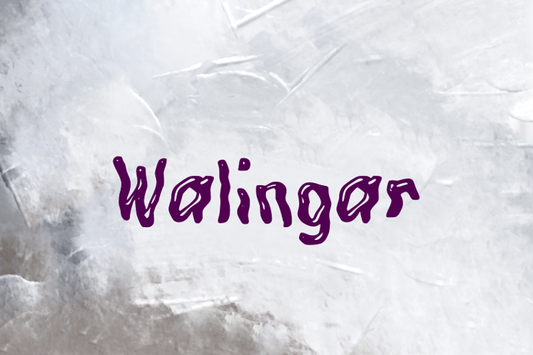 Preview of w Walingar Font
