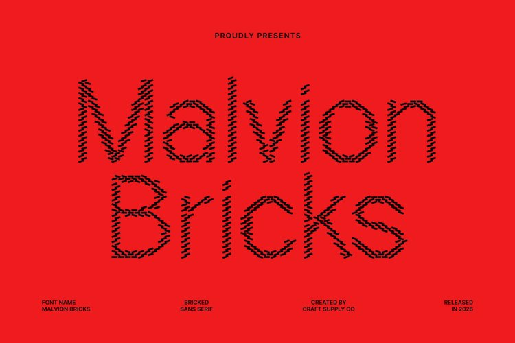 Preview of Malvion Bricks Font