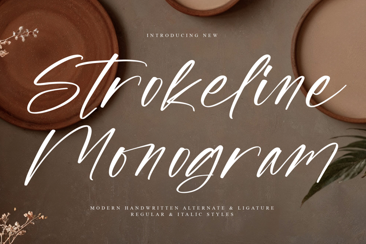 Preview of Strokeline Monogram Font