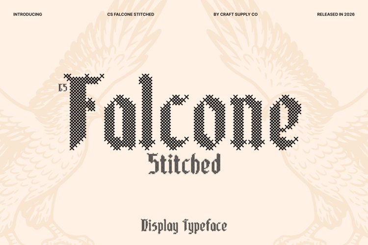 Preview of CS Falcone Stitched Font