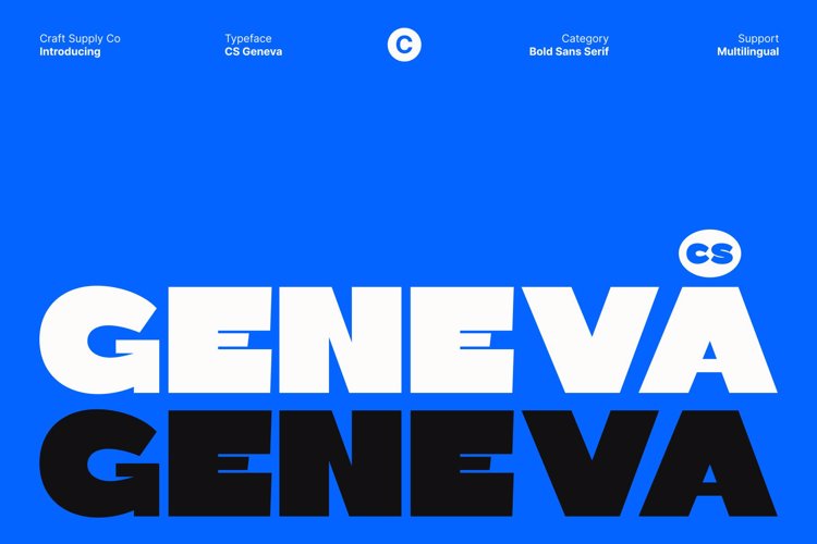 Preview of CS Geneva Font