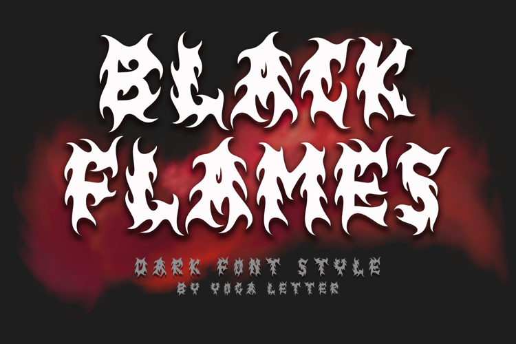 Preview of BLACK FLAMES Font