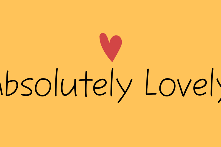 Absolutely Lovely Font