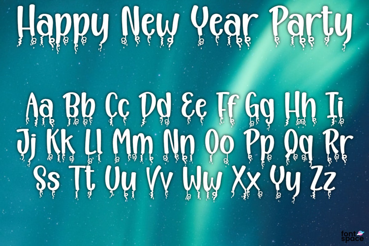 Happy New Year Party Font