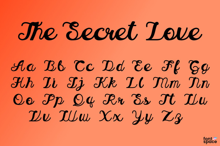 The Secret Love Font