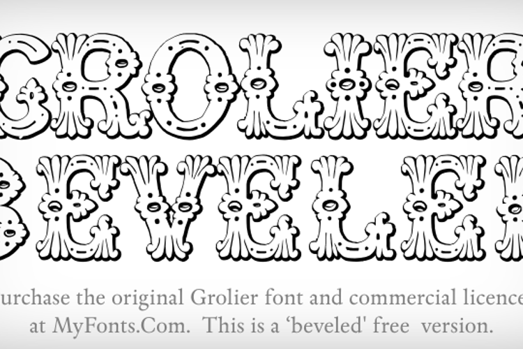 Grolier Beveled Font