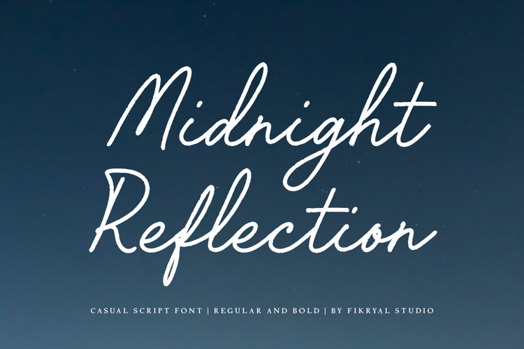 Preview of Midnight Reflection Font