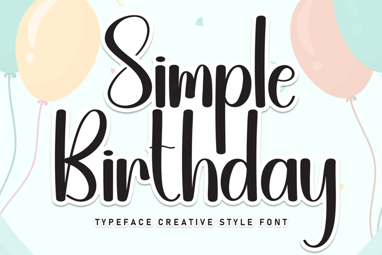 Preview of Simple Birthday Font