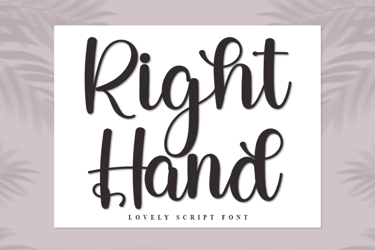 Right Hand Font