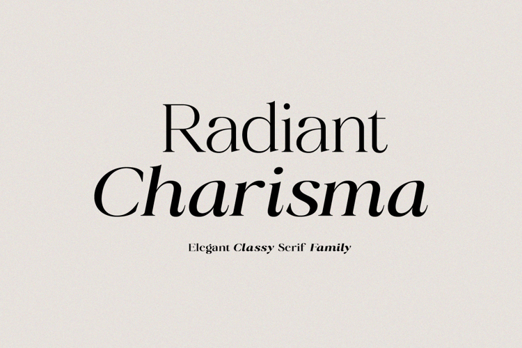 Radiant Charisma Font