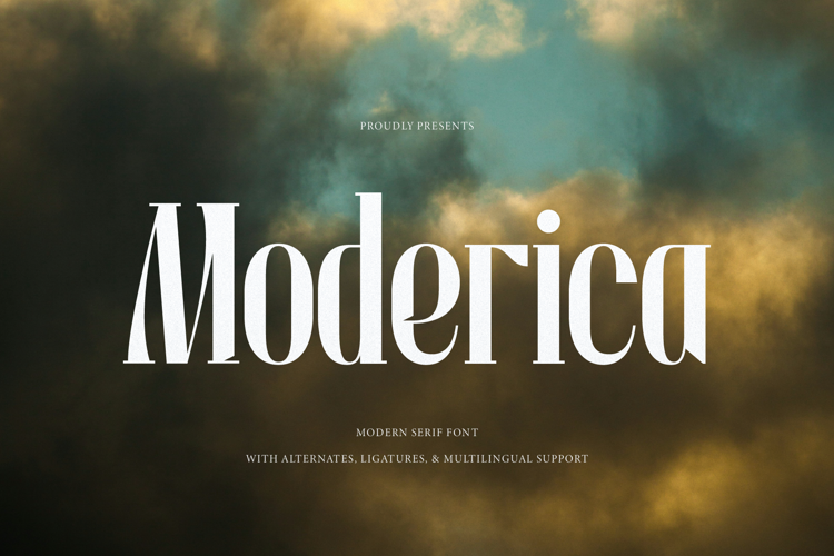 Preview of Moderica Font