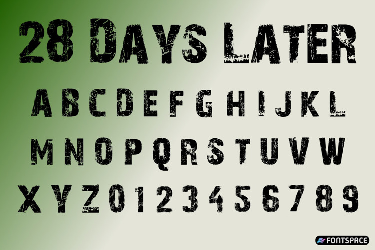 Preview of 28 Days Later Font
