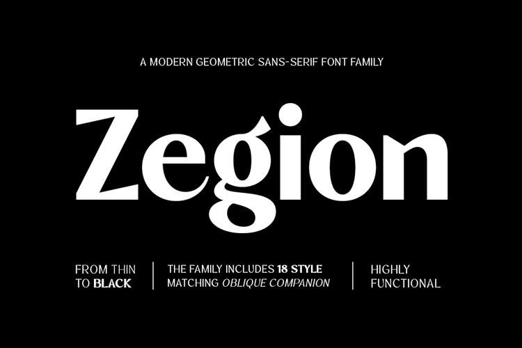 Preview of Zegion - Font