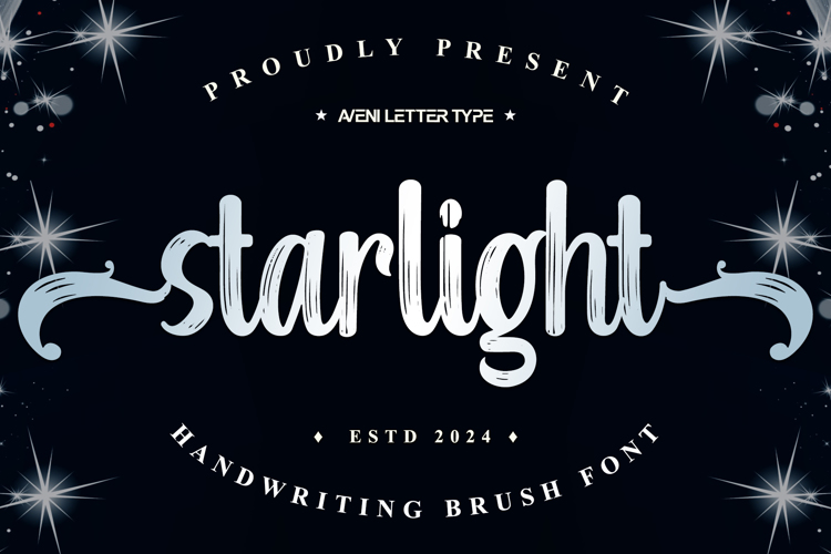 Preview of Starlight Brush Font