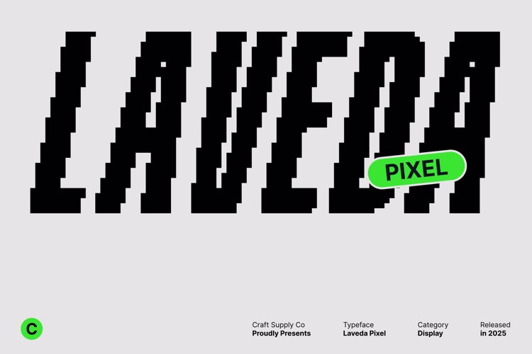 Preview of Laveda Pixel Font