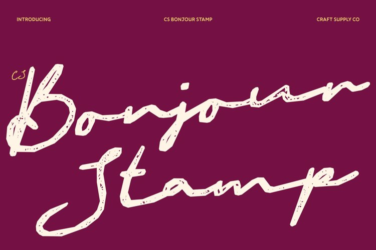 Preview of CS Bonjour Stamp Font