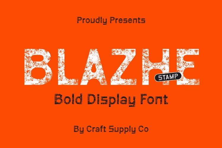 Preview of Blazhe Stamp Font