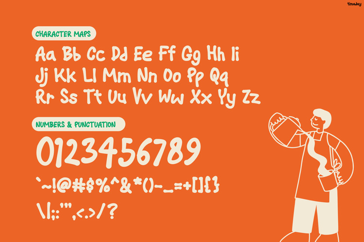 Preview of Timaday Font