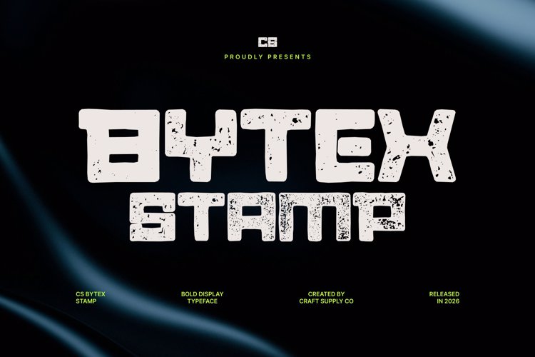 Preview of CS Bytex Stamp Font