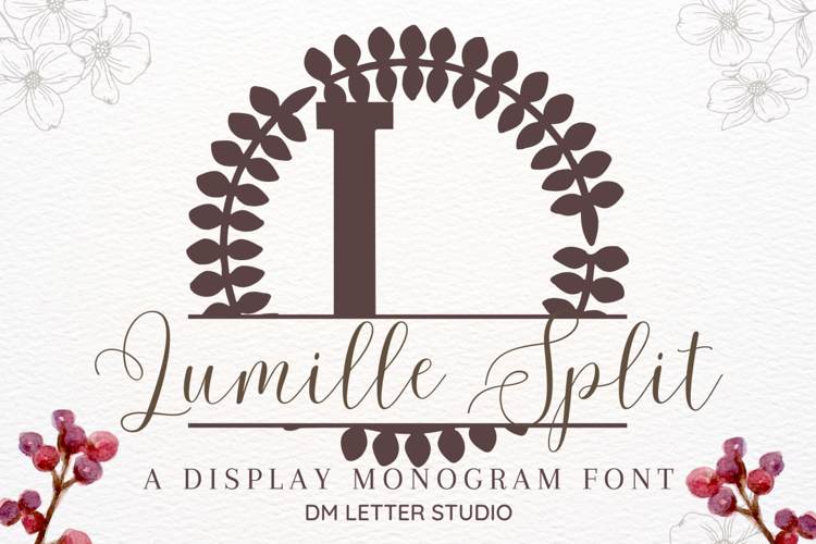 Preview of Lumille Split Monogram Font