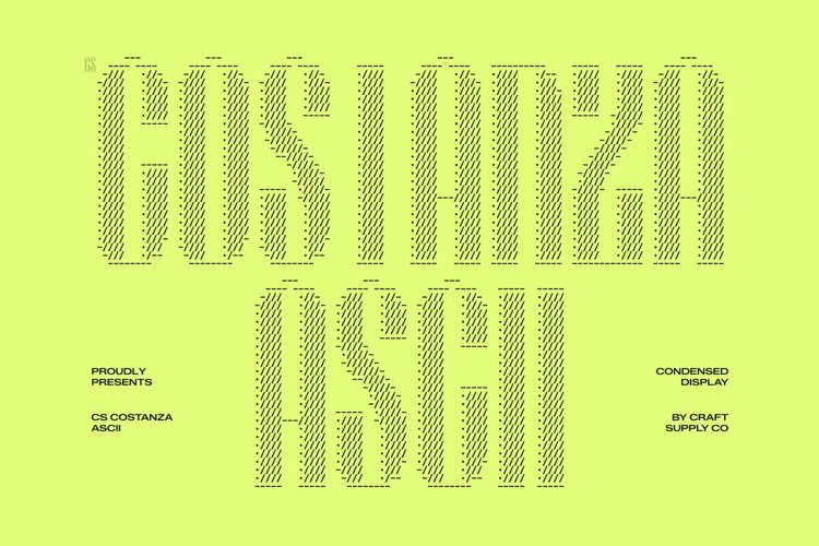 Preview of CS Costanza Ascii Font
