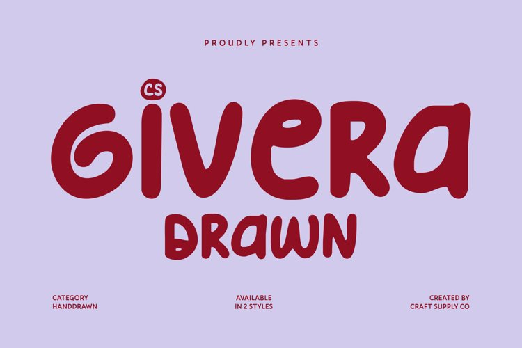 Preview of CS Givera Drawn Font
