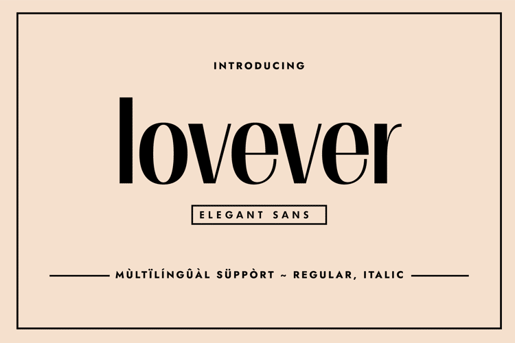 Preview of Lovever Font