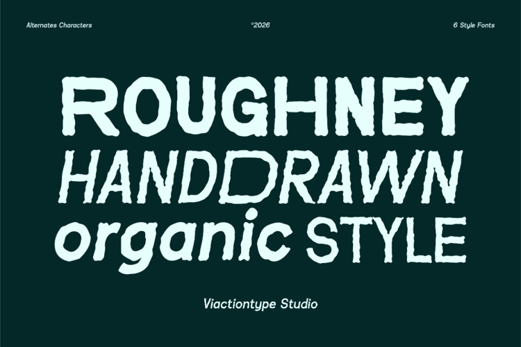 Preview of Roughney Font