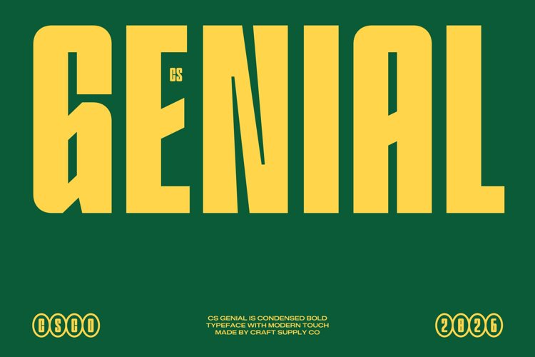 Preview of CS Genial Font