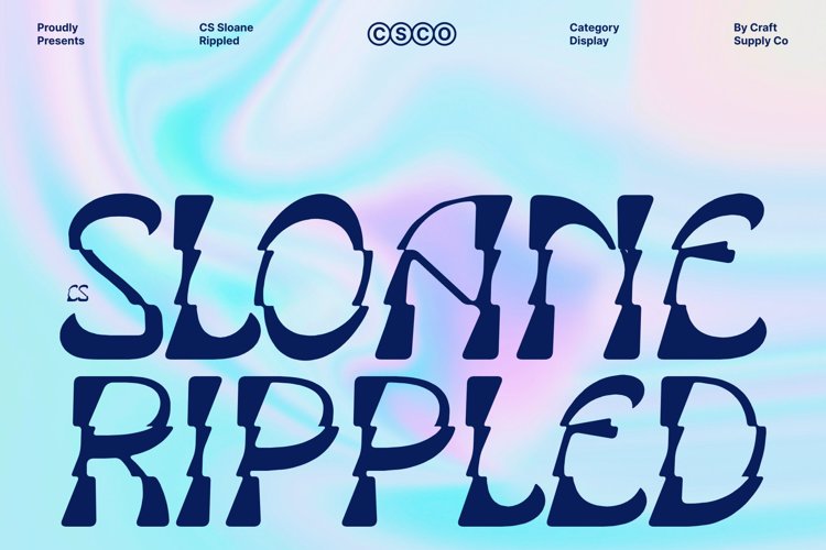 Preview of CS Sloane Rippled Font