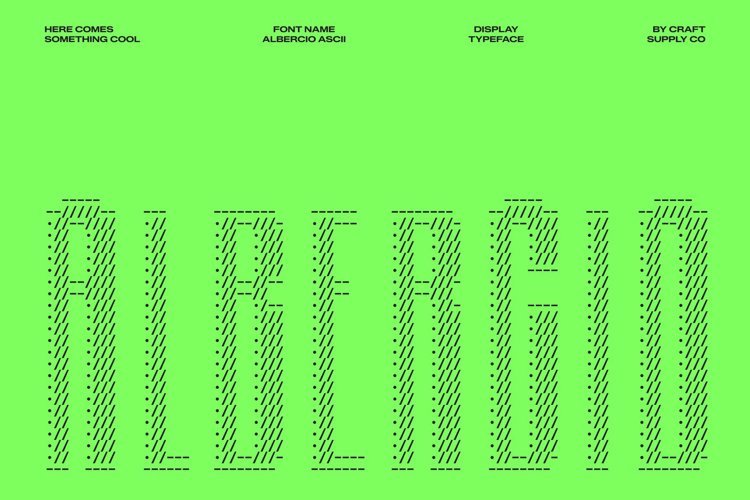 Preview of Albercio Ascii Font