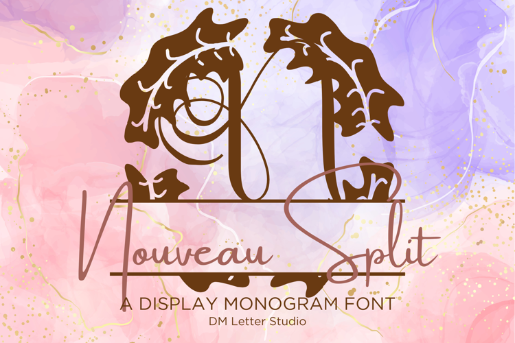Preview of Nouveau Split Monogram Font