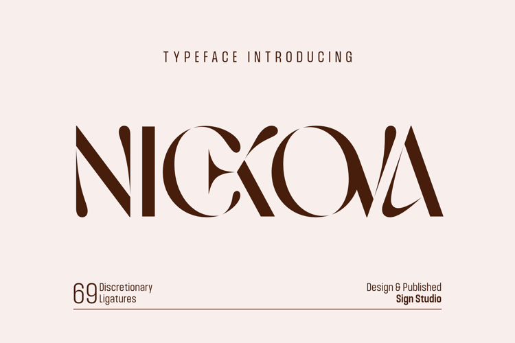 Preview of Nickova Font