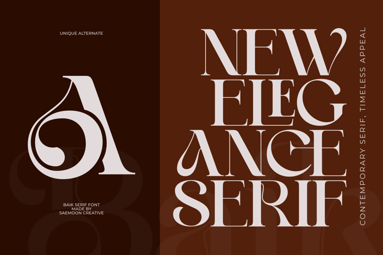 Preview of Baik Personal Use Only Font