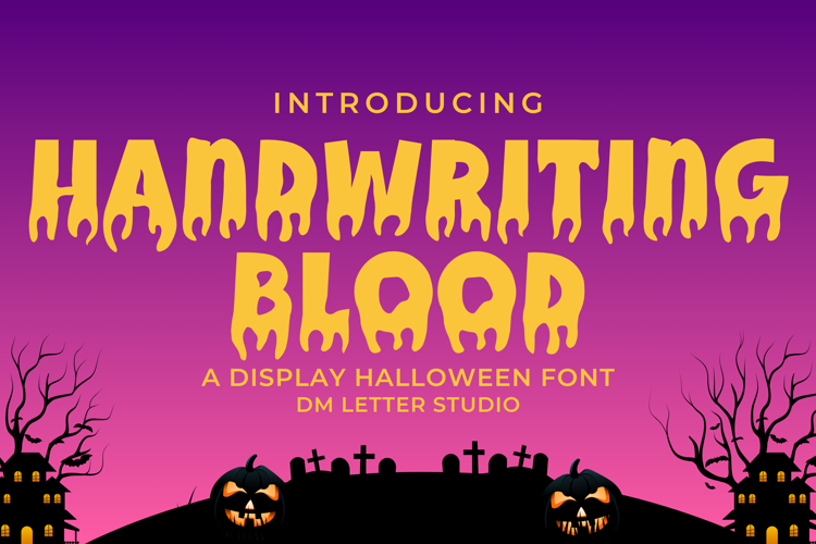 Handwriting Blood Font