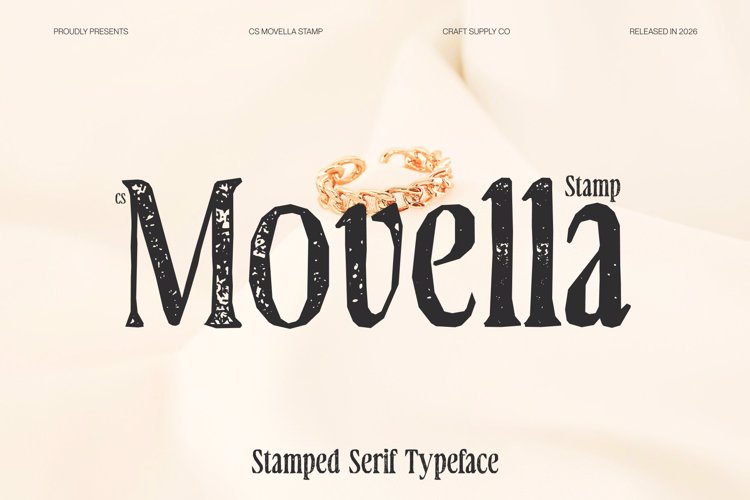 Preview of CS Movella Stamp Font