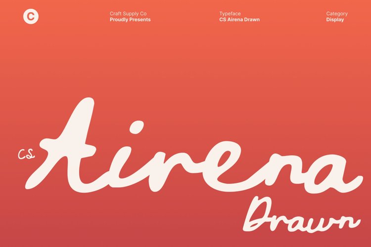 Preview of CS Airena Drawn Font