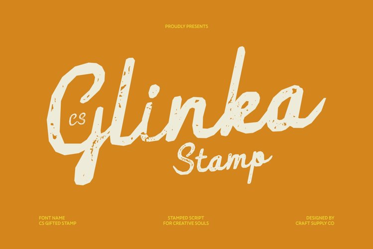 Preview of CS Glinka Stamp Font