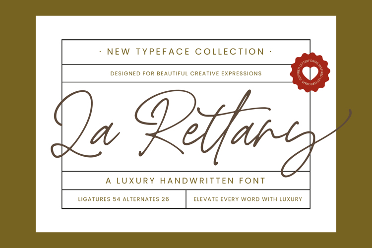 Preview of La Rettany Font
