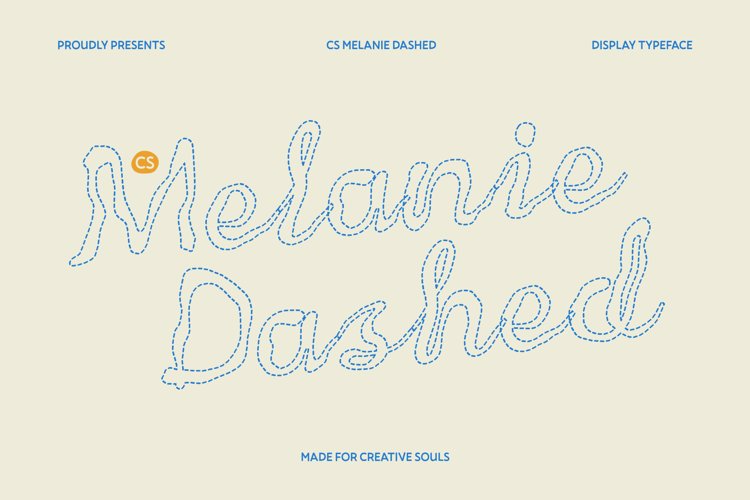 Preview of CS Melanie Dashed Font